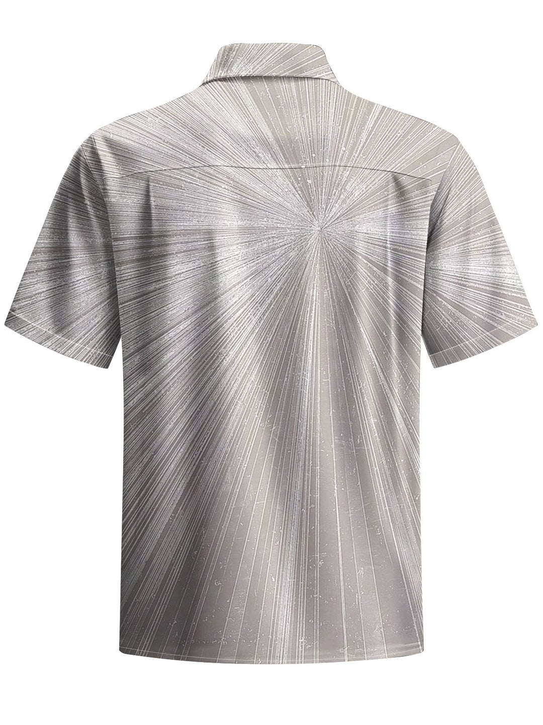 Alohadaddy® Casual Stripe Art Print Chest Pocket Men&