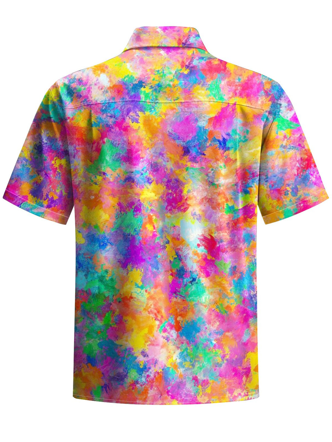 Alohadaddy® Hawaiian Abstract Art Print Chest Pocket Men&