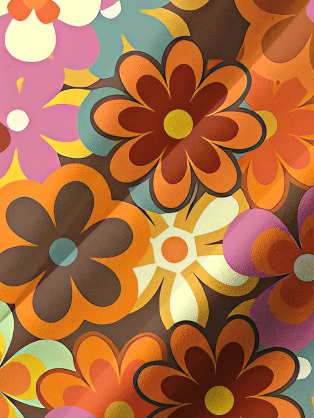 Alohadaddy® Casual Floral Art Print Chest Pocket Men&