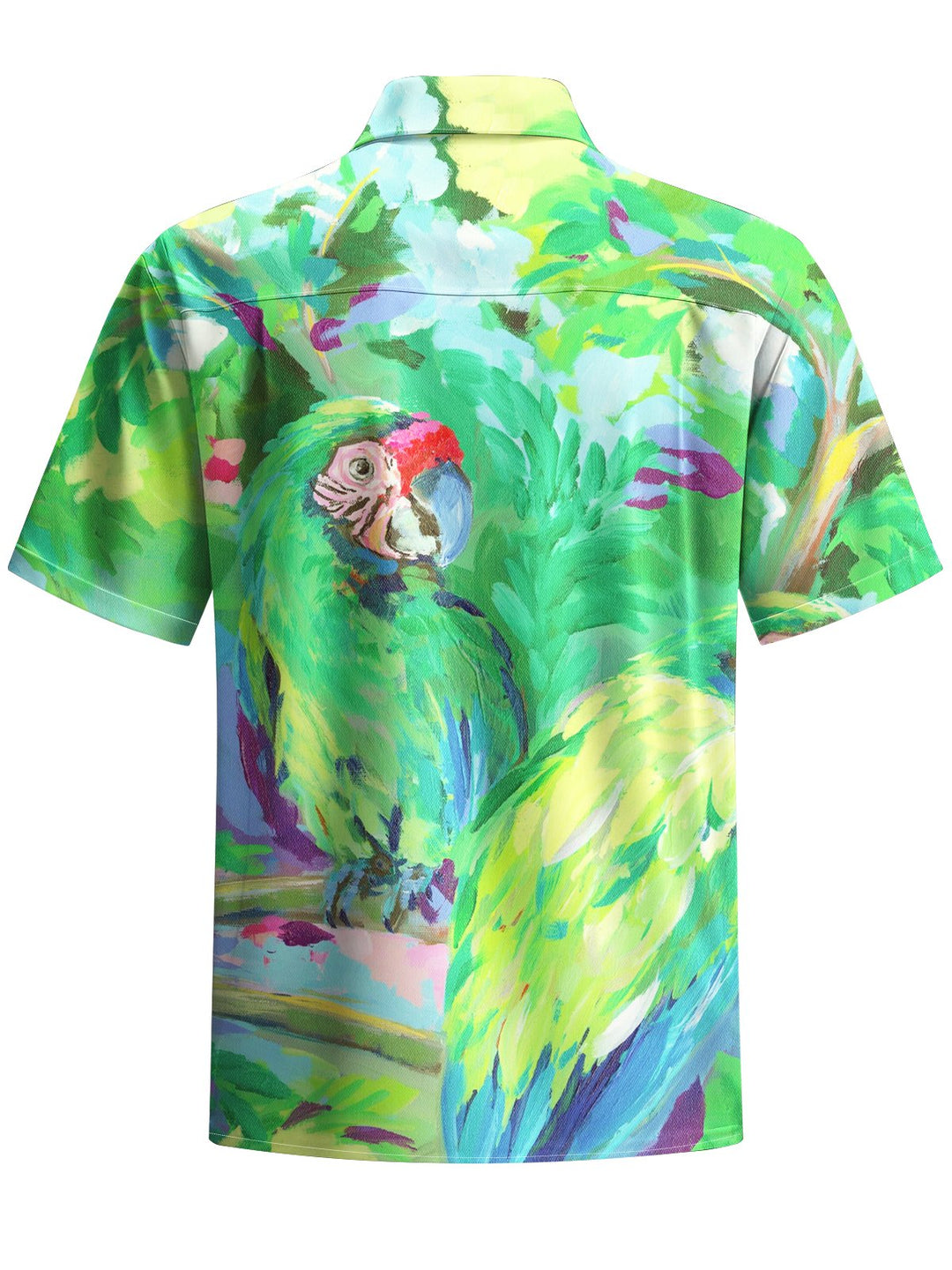 Alohadaddy® Hawaiian Parrot Art Print Chest Pocket Men&