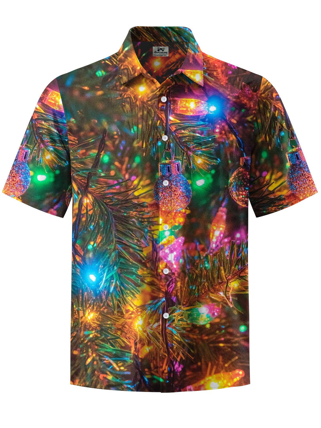 Alohadaddy® Holiday Christmas Tree Print Art Pocket Stretch Men&