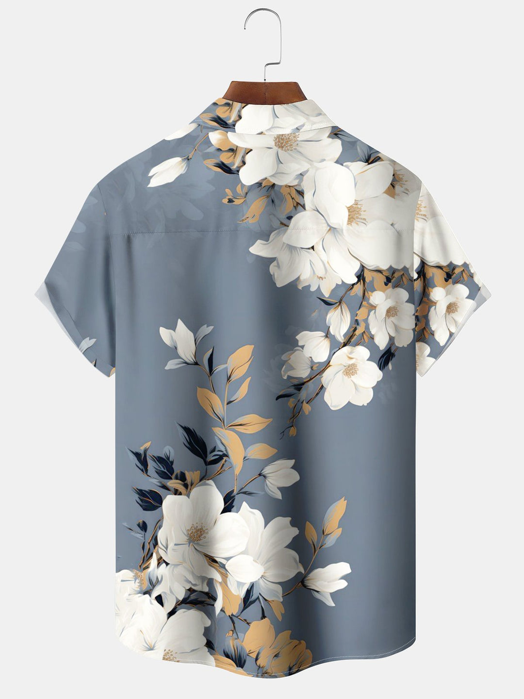 Alohadaddy® Vintage Floral Print Pocket Elastic Button Men&