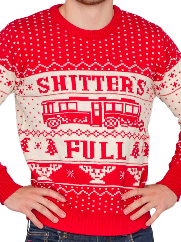 Suéter navideño Alohadaddy, sudadera con estampado digital 3D de película navideña retro para hombre, talla grande y alta