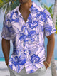 Alohadaddy® Hawaiian Floral Art Print Chest Pocket Mens Short Sleeve Shirts Big & Tall