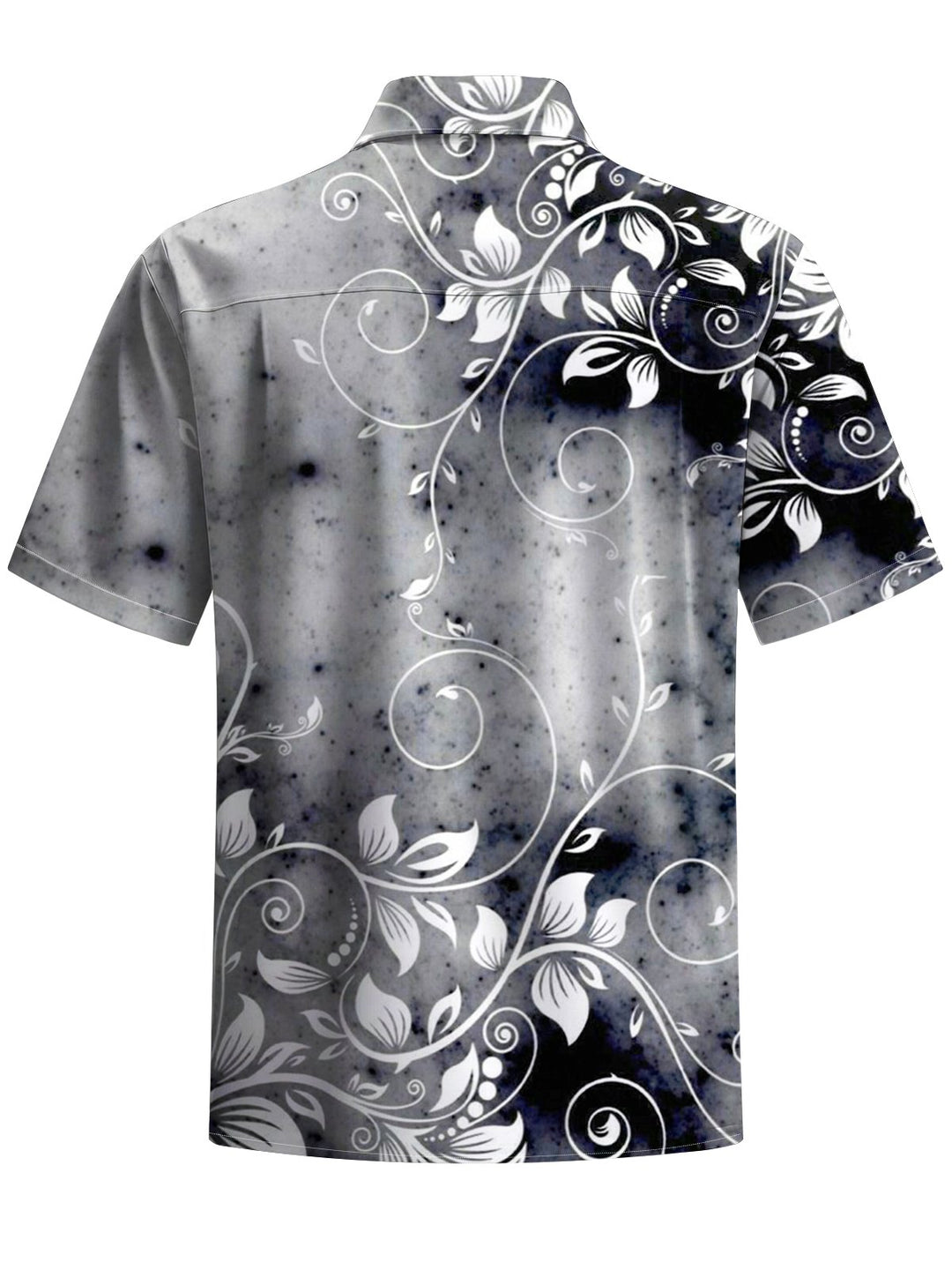 Alohadaddy® Vintage Leaf Art Print Chest Pocket Stretch Men&