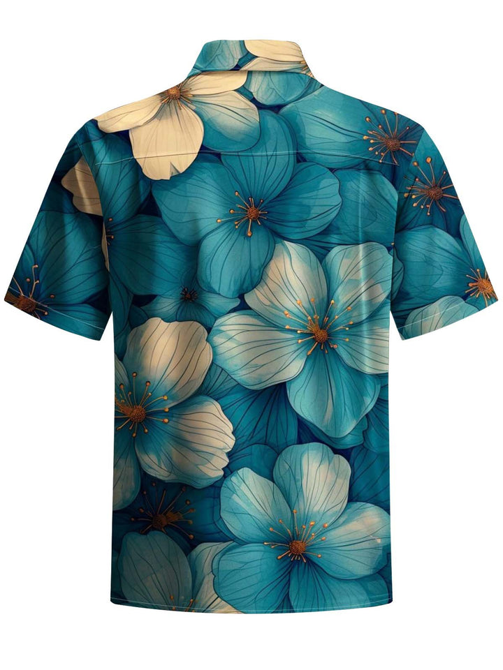 Alohadaddy® Vintage Floral Wave Print Art Pocket Elastic Men&