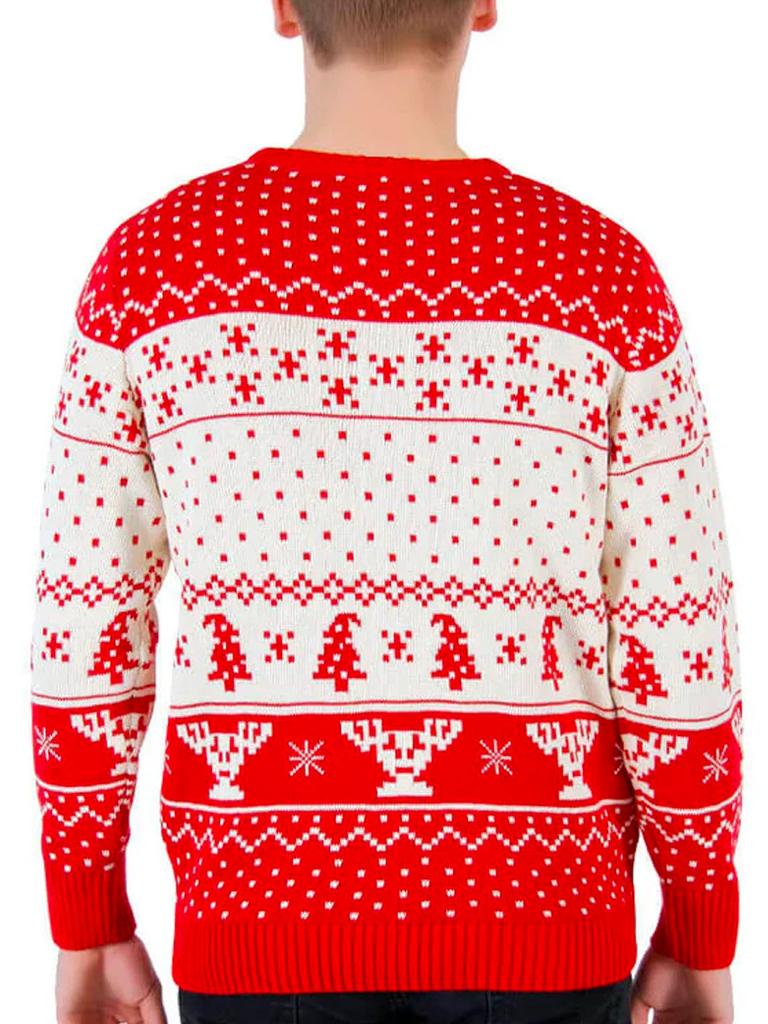 Suéter navideño Alohadaddy, sudadera con estampado digital 3D de película navideña retro para hombre, talla grande y alta