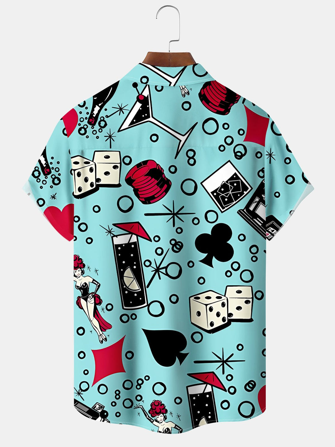 Alohadaddy 60s Mid-Century Geometric Poker Cocktail Shirt