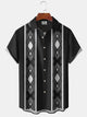 Alohadaddy Retro Geometric 60s Classic Bowling Shirt