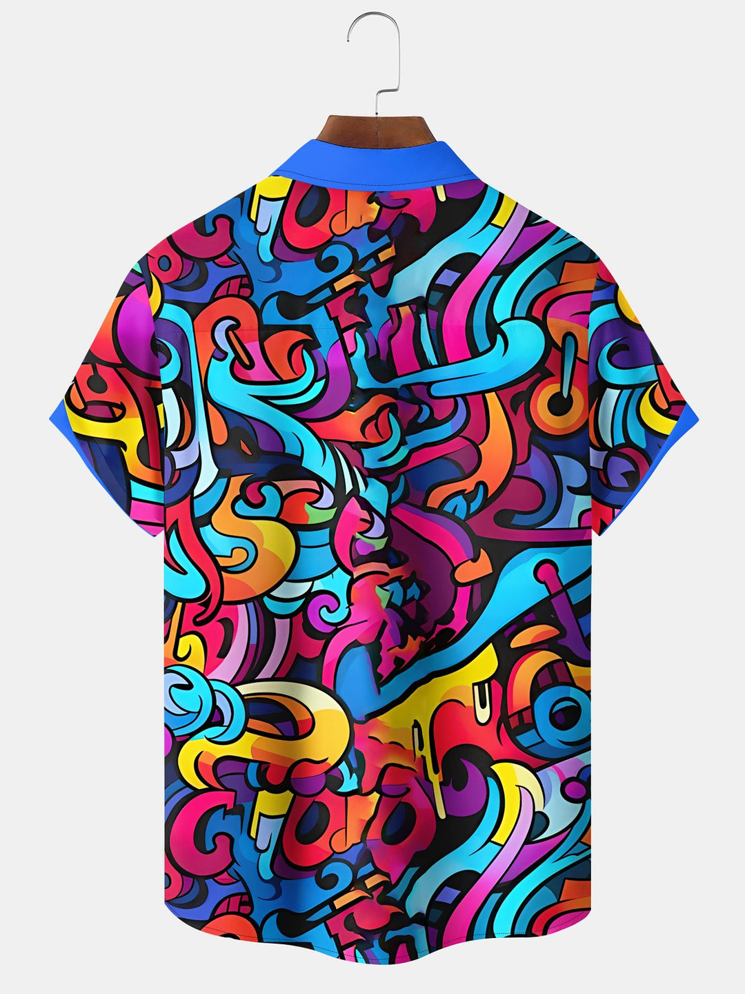 Alohadaddy Abstract Geometric Gradient Vintage Patchwork Shirt