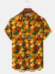 Alohadaddy Men's Vacation Hawaii Floral Maple Leaf Pocket Stretch Shirt