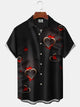 Alohadaddy Gradient Lines 3D Holiday Valentine's Day Heart Stretch Pocket Shirt