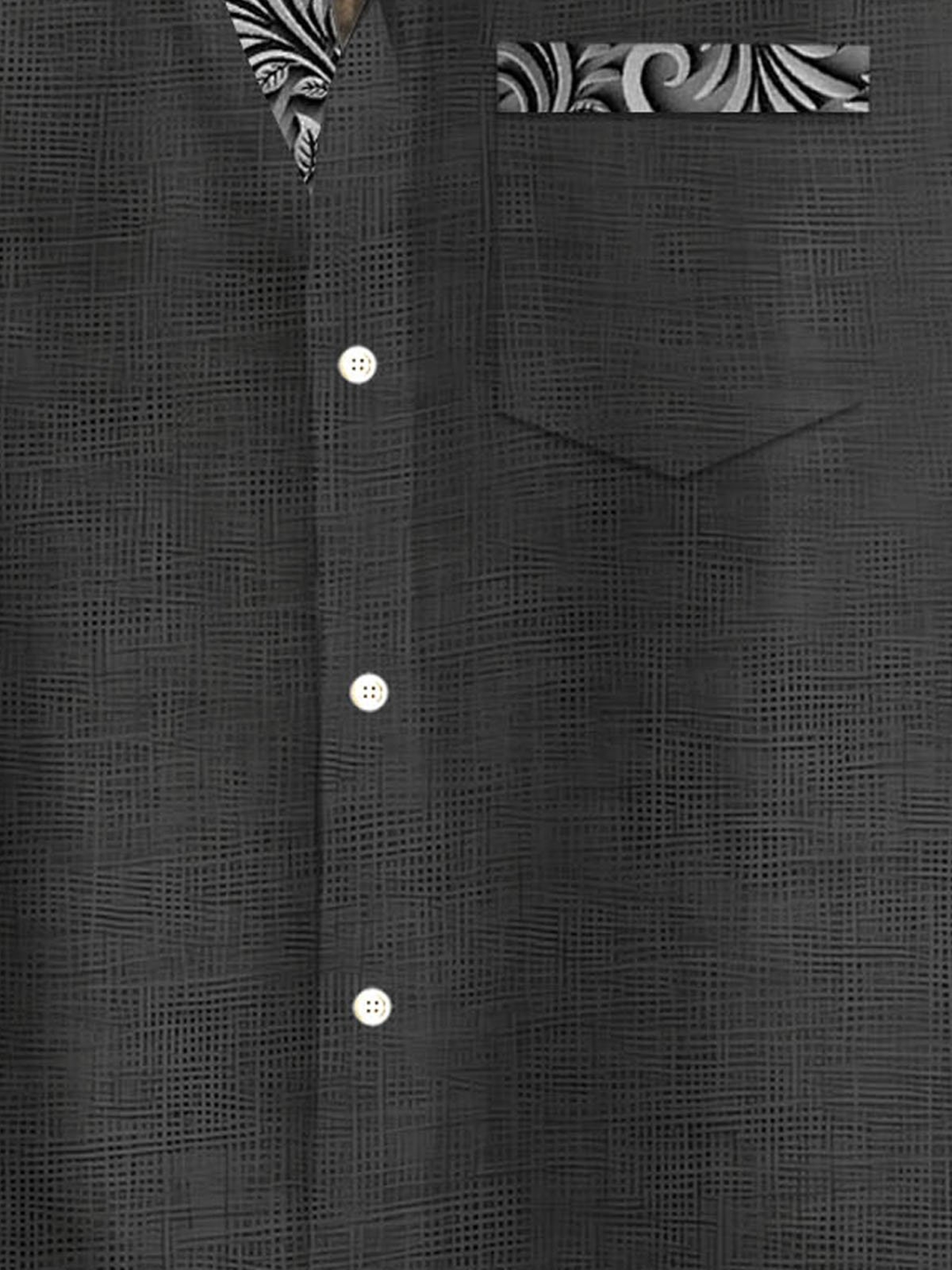 Alohadaddy® Casual Basics Contrast Print Chest Pocket Men&