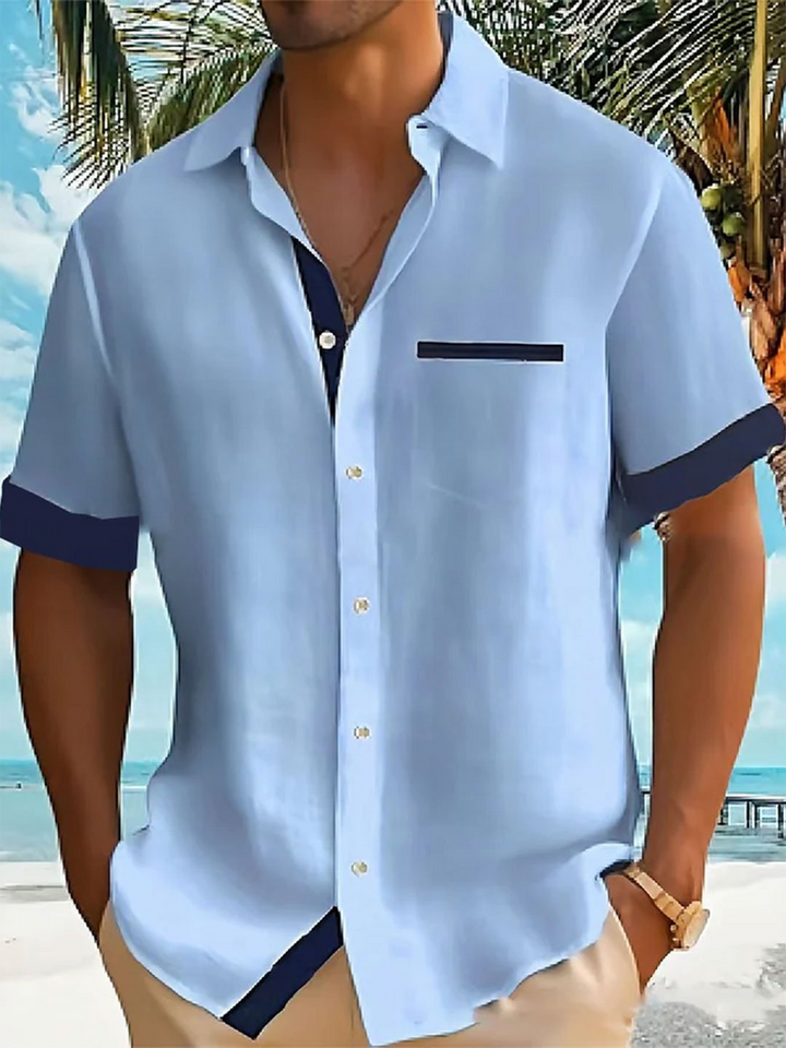 Alohadaddy® Casual Basics Contrast Print Chest Pocket Men&