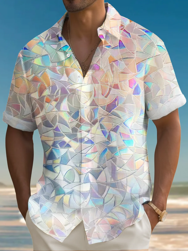 Alohadaddy® Casual Geometric Pocket Stretch Men&