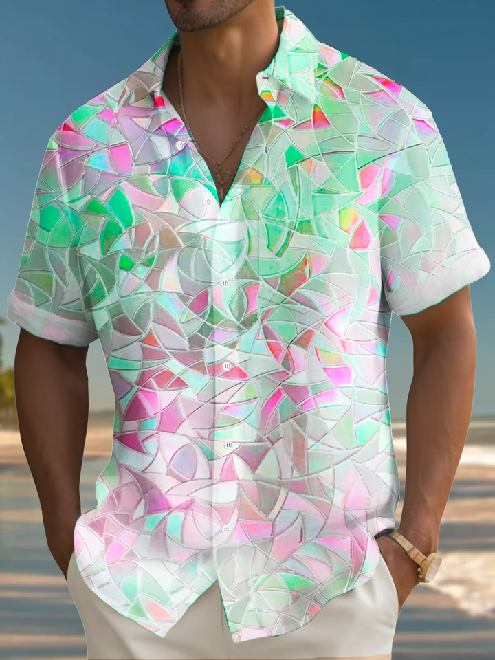 Alohadaddy® Casual Geometric Pocket Stretch Men&