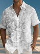 Alohadaddy® Casual Geometric Pocket Stretch Men's Short Sleeve Shirt Big & Tall