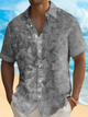 Alohadaddy® Casual Geometric Pocket Stretch Men's Short Sleeve Shirt Big & Tall