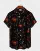 Alohadaddy® Men's Short-Sleeve Button-Down Shirt with Pocket Music Print