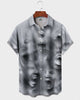Alohadaddy® Men's Short-Sleeve Button-Down Shirt with Pocket Portrait Print