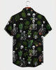 Alohadaddy® Men's Short-Sleeve Button-Down Shirt with Pocket Skull Print
