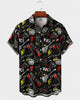 Alohadaddy® Men's Short-Sleeve Button-Down Shirt with Pocket Music Print