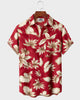 Alohadaddy® Men's Short-Sleeve Button-Down Shirt with Pocket Floral Print