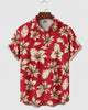 Alohadaddy® Men's Short-Sleeve Button-Down Shirt with Pocket Floral Print