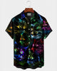Alohadaddy® Men's Short-Sleeve Button-Down Shirt with Pocket Cat Print