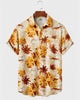 Alohadaddy® Men's Short-Sleeve Button-Down Shirt with Pocket Floral Print