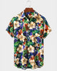 Alohadaddy® Men's Short-Sleeve Button-Down Shirt with Pocket Floral Print