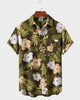 Alohadaddy® Men's Short-Sleeve Button-Down Shirt with Pocket Floral Print