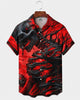 Alohadaddy® Men's Short-Sleeve Button-Down Shirt with Pocket Skull Print