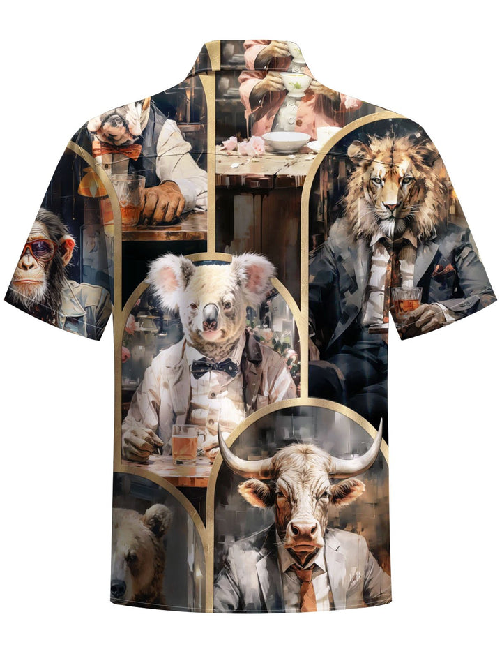 Alohadaddy® Retro Animal Suit Print Moisture-wicking Men&