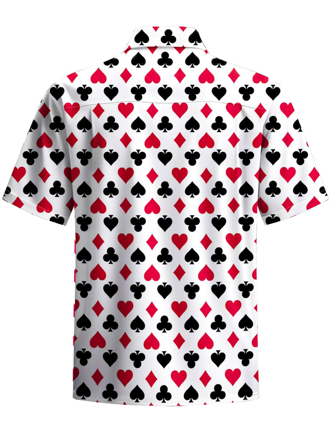 Alohadaddy® Casual Poker Geometric Art Print Chest Pocket Men&