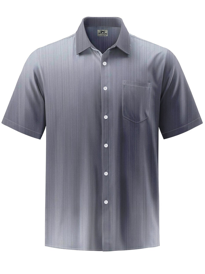 Alohadaddy® Casual Stripe Print Art Mens Moisture Wicking Short Sleeve Shirt Big &amp; Tall
