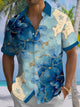 Alohadaddy® Hawaii Ombre Floral Art Print Chest Pocket Mens Short Sleeve Shirt Big & Tall