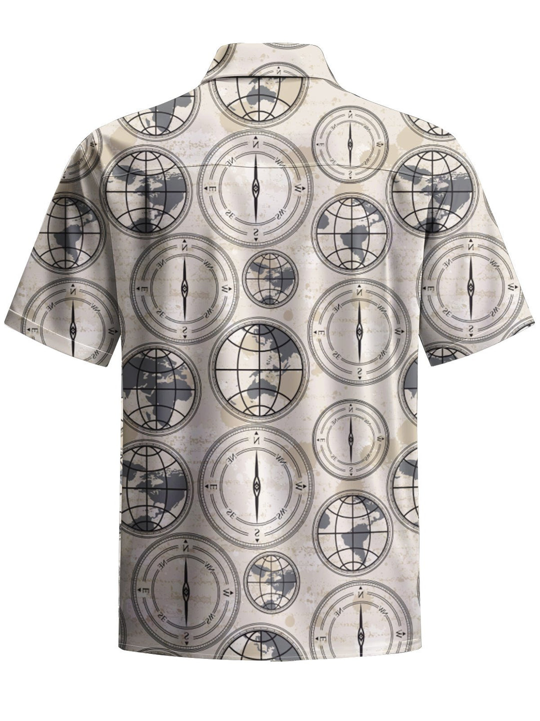 Alohadaddy® Vintage Nautical Geometric Art Print Chest Pocket Men&