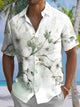 Alohadaddy® Hawaiian Floral Art Print Chest Pocket Men's Short Sleeve Shirt Big & Tall
