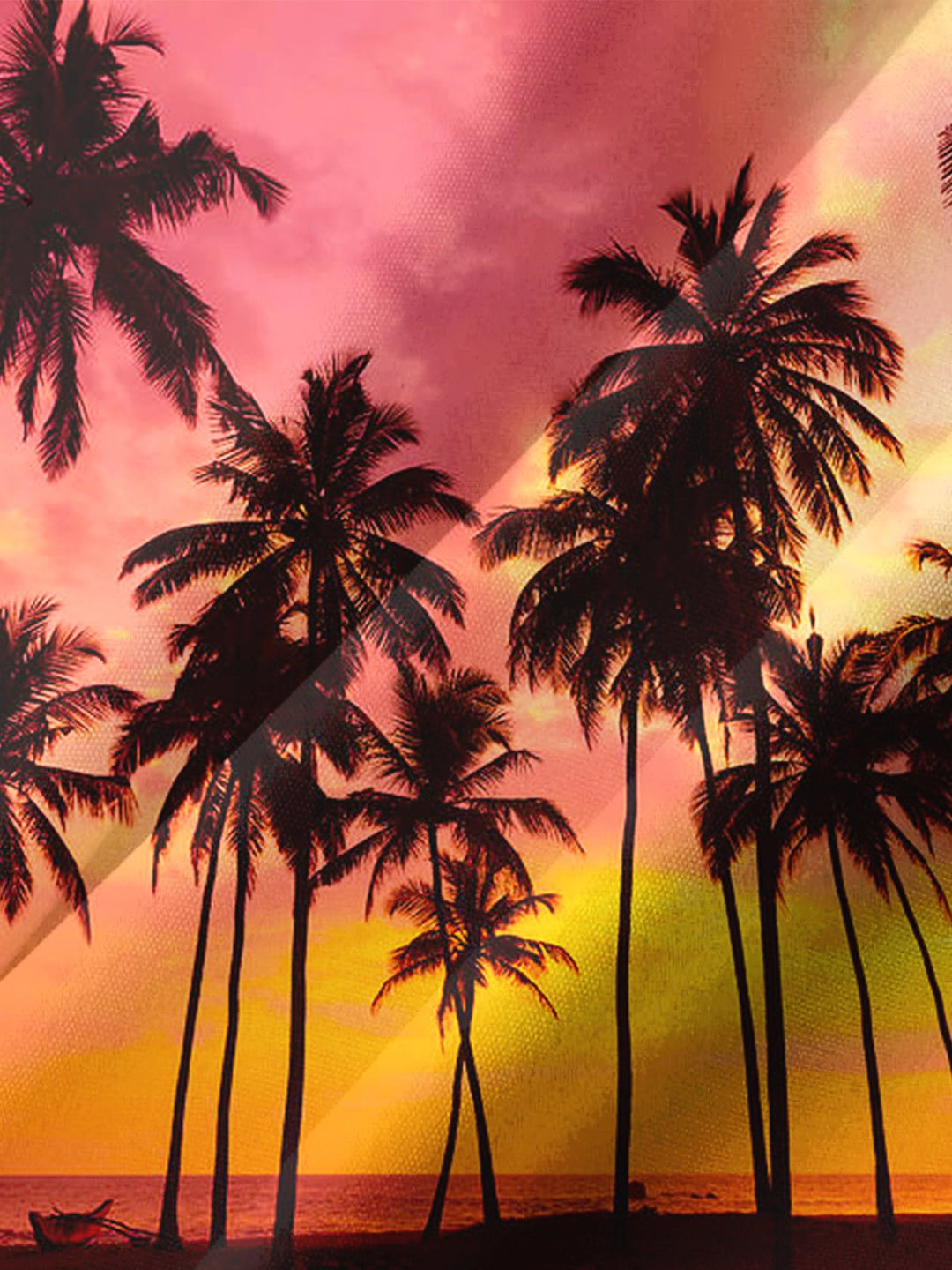 Alohadaddy® Hawaiian Coconut Tree Art Print Chest Pocket Men&