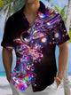 Alohadaddy® Casual Abstract Bubble Art Print Pocket Men's Stretch Short Sleeve Shirt Big & Tall