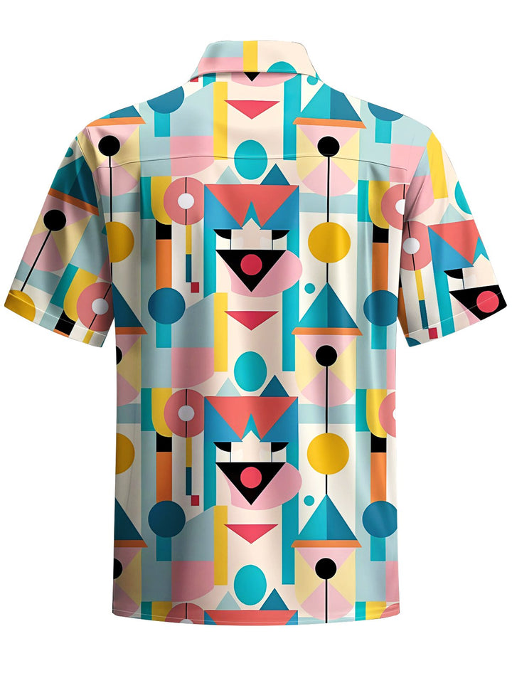 Alohadaddy® Casual Geometric Art Print Pocket Stretch Men&