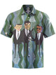 Alohadaddy®  Retro 1950s Mid-century Atomic Age Geometric Cocktail Graphic Print Men's Button Pocket Short Sleeve Shirt Big & Tall