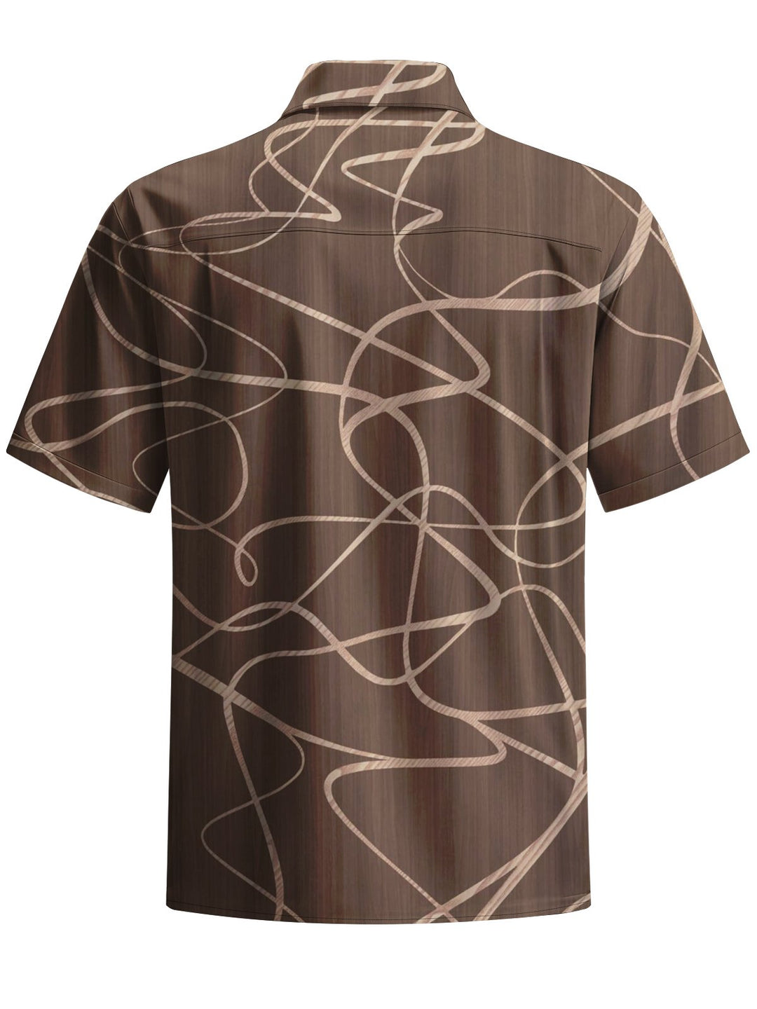 Alohadaddy® Retro Abstract Lines Print Art Elastic Pocket Button Men&