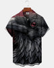 Alohadaddy® Halloween Raven Print Men's Short-Sleeve Shirt