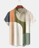 Alohadaddy® Casual Geometric Print Men's Short-Sleeve Shirt