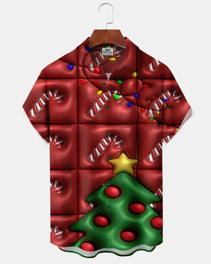 Alohadaddy® Holiday Christmas Fun Christmas Tree Candy Print Men&