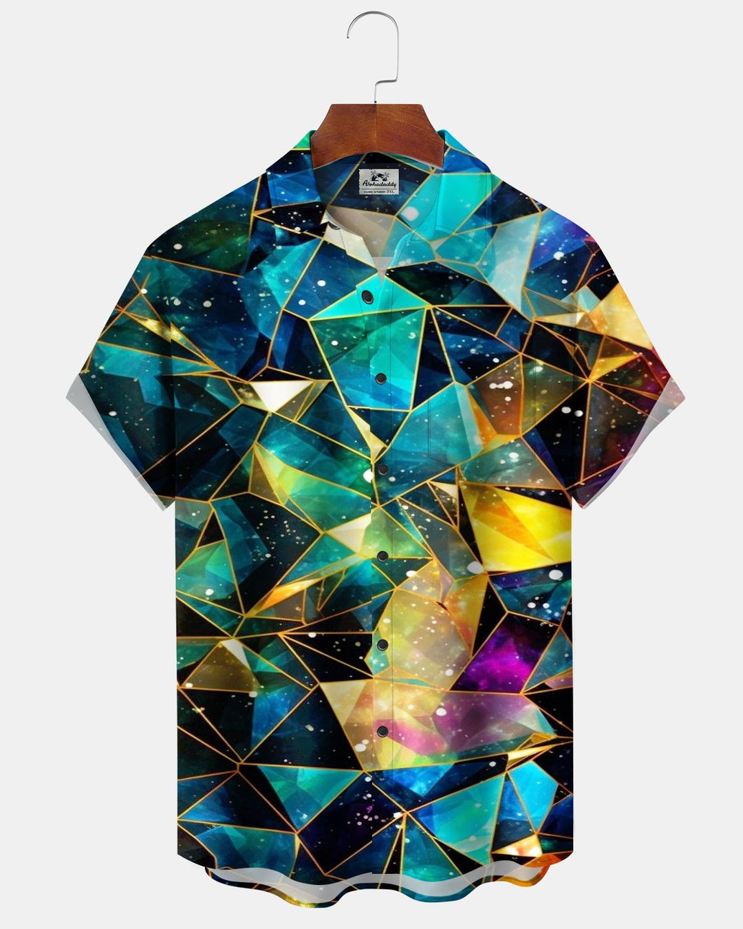 Alohadaddy® Casual Abstract Glass Mirror Shattered Print Men&
