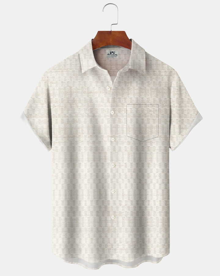 Alohadaddy® Basic Solid Color Plaid Print Men&