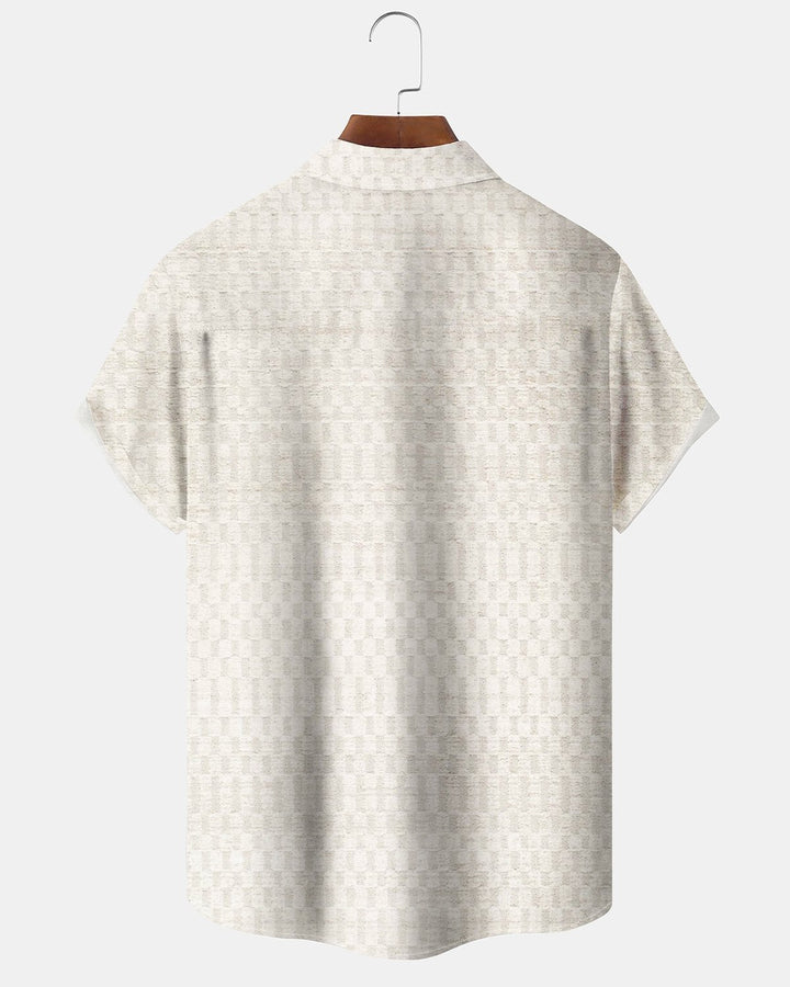 Alohadaddy® Basic Solid Color Plaid Print Men&